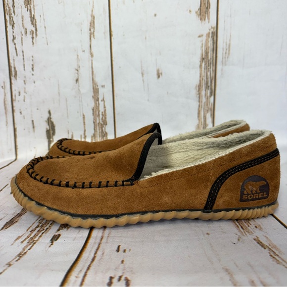 Sorel Brown Suede Loafers with Cozy Lining. Size 11 Men. Good used condition! - Picture 4 of 11